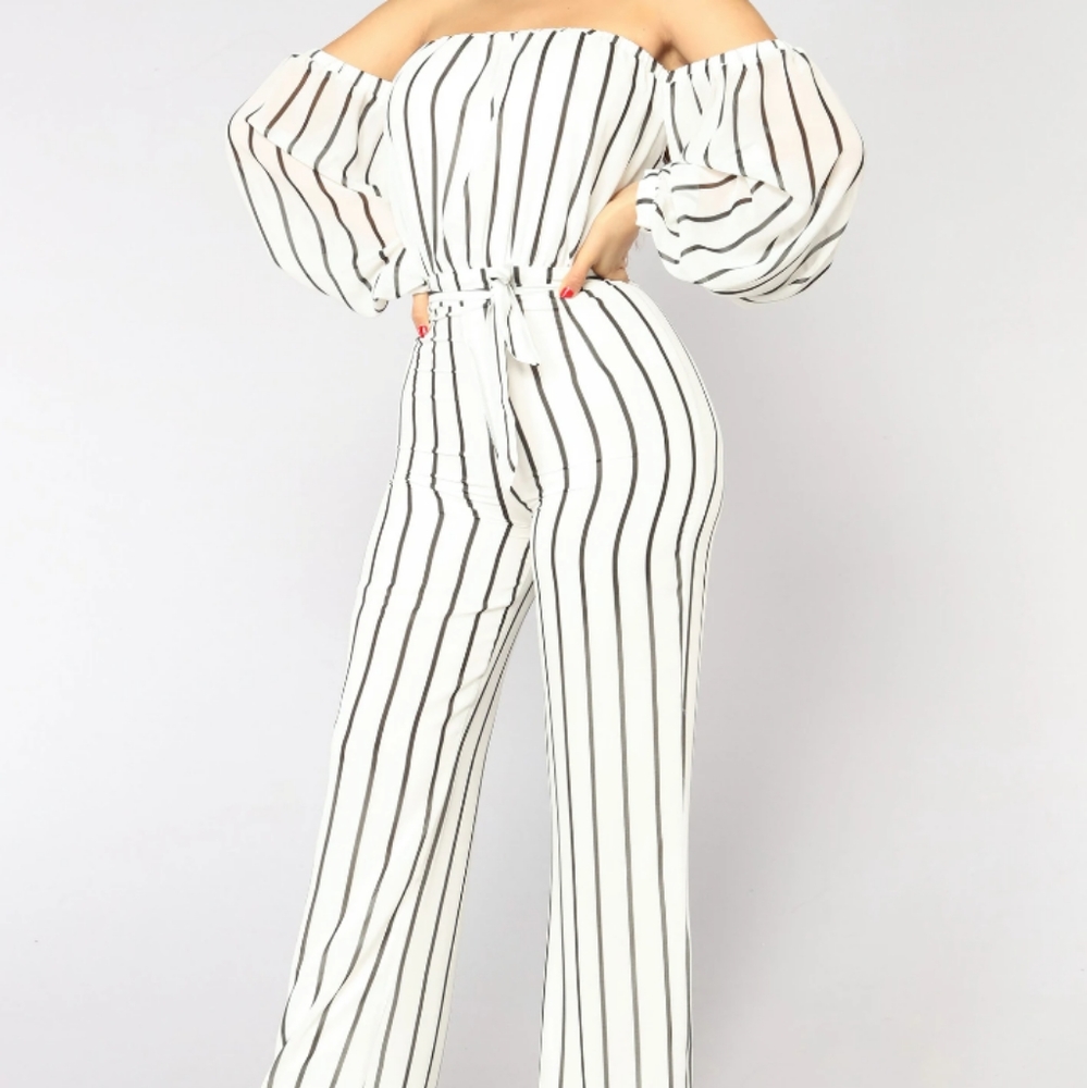 Off the shoulder jumpsuit